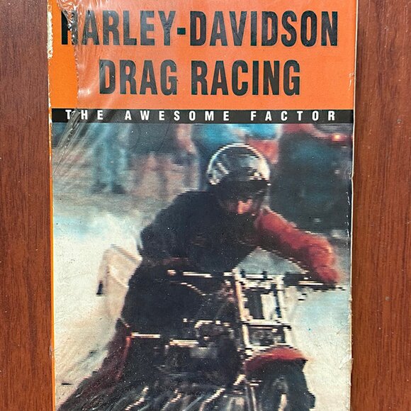 Vintage VHS Motorcycle - Harley Davidson Drag Racing: The Awesome Factor 1992 - Picture 1 of 2